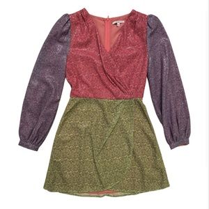 Olivia Rubin Meg Mini Dress UK8 US4 sequin wrap mini dress NWOT